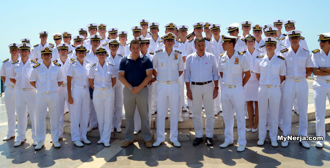 Naval Cadets At The Balcon de Europa Nerja